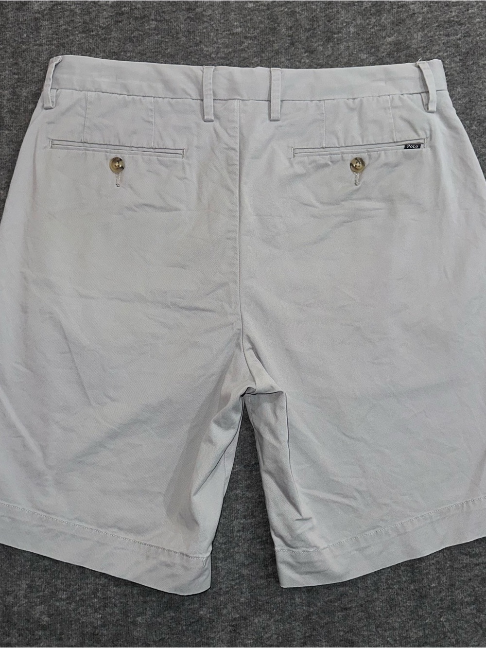 Polo Ralph Lauren Stretch Classic Fit Chino Shorts Mens 32 Light Gray Cotton - Picture 7 of 7